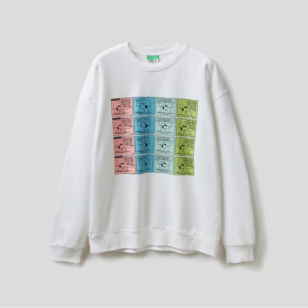 Peanuts United Colors Of Benetton Graphic Crewneck Sweater -